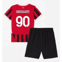 Fotbalové Dres AC Milan Tammy Abraham #90 Dětské Domácí 2024-25 Krátký Rukáv (+ trenýrky)